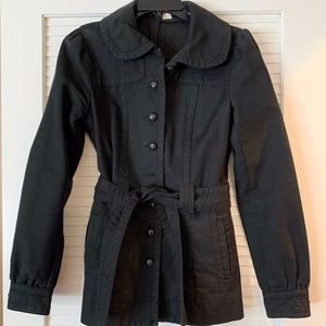 H&M Divided Black Belted Coat